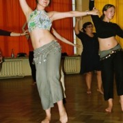 Instruktora Szkoły Tańca Riviera Barbara Ilczuk na zajęciach u Elwiry Janitzki