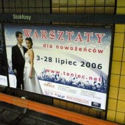 Warsztaty dla Nowożeńców - reklama w metrze